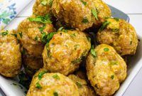 Golden Air Fryer Turkey Meatballs