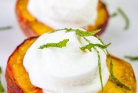 Smoked Peach Bliss with Spiced Rum Cream