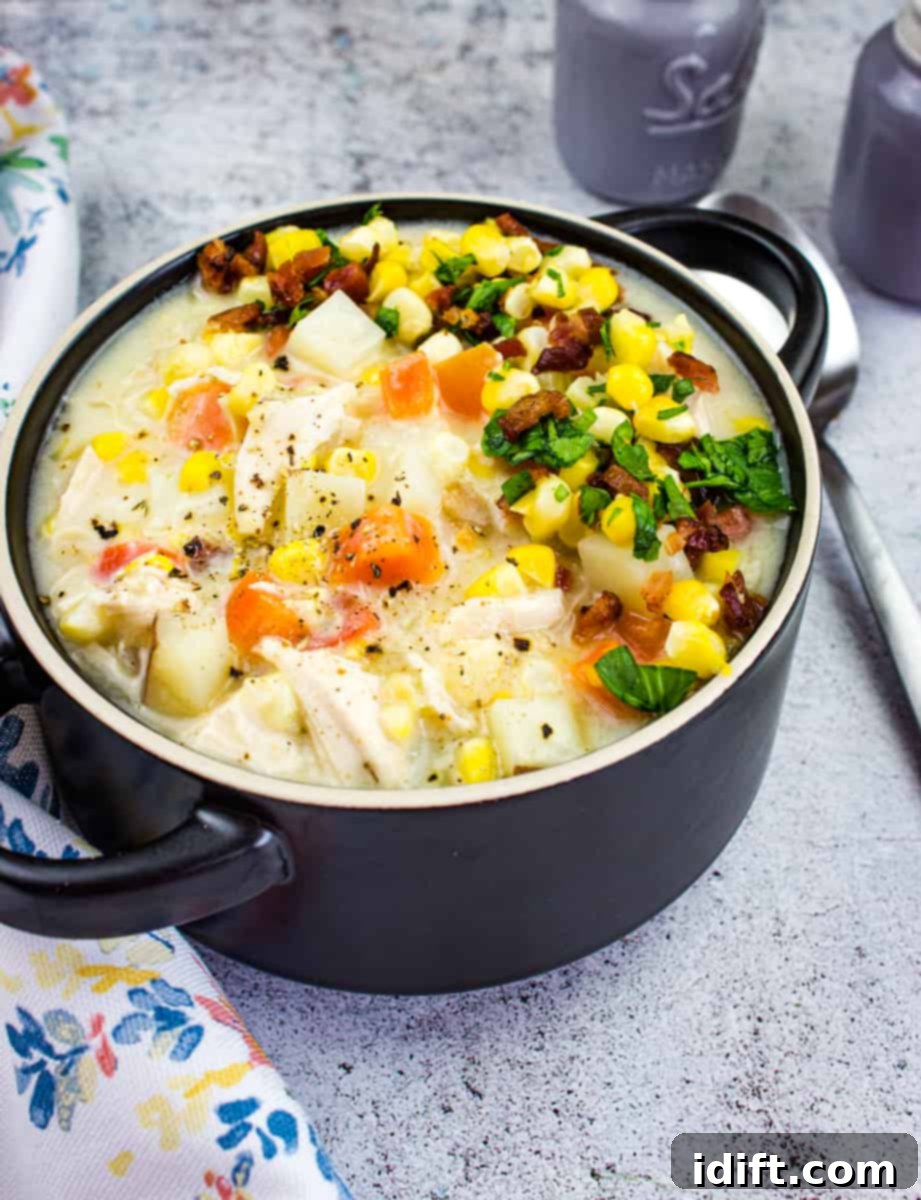 Hearty Chicken and Sweet Corn Chowder 1 featured 31792