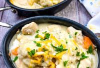 Hearty Chicken Cheddar Dutch Oven Dumplings