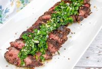 Tender Hanger Steak with Bright Chimichurri