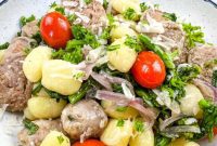 Sausage and Broccoli Rabe Gnocchi Skillet