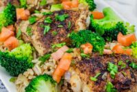 Zesty Lemon Chicken Orzo Skillet with Broccoli