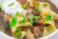 Hearty Beef Stroganoff Soup