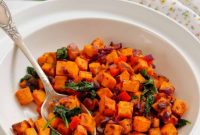Golden Sweet Potato and Spinach Hash