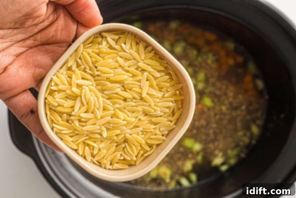 Slow Cooker Italian Wedding Soup Delight 7 Adding Pasta to Slow Cooker Soup