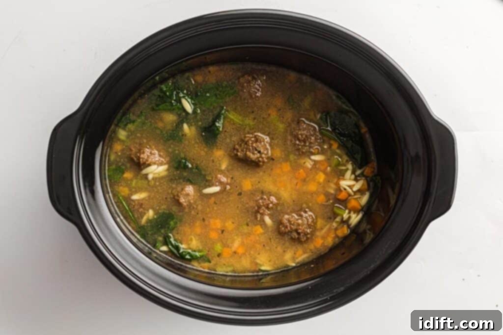 Slow Cooker Italian Wedding Soup Delight 8 Finished Slow Cooker Italian Wedding Soup