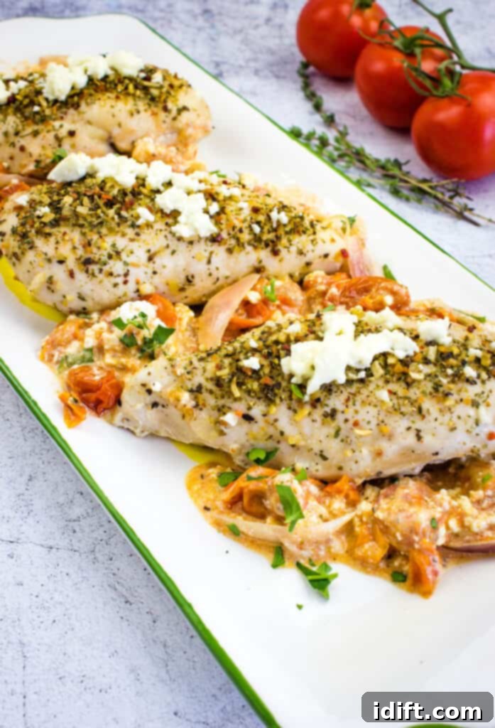 Mediterranean Chicken Bake with Feta and Tomatoes