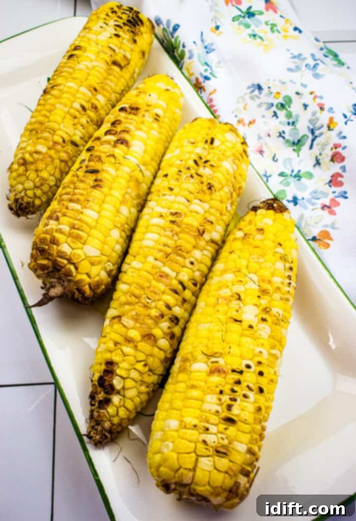 Golden Air-Fried Corn on the Cob 2 air fryer corn on the cob