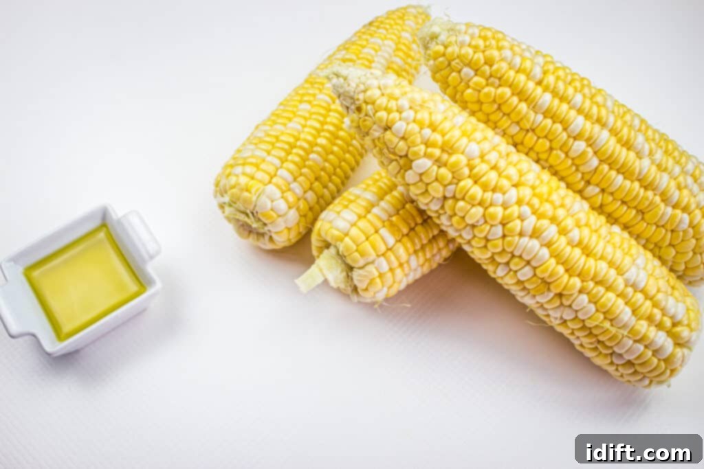 Golden Air-Fried Corn on the Cob 4 air fryer corn on the cob ingredients