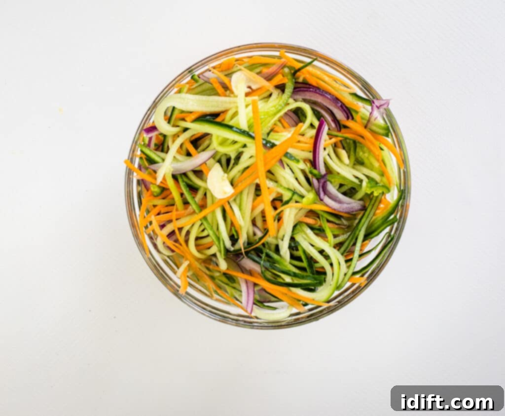 pickle the veg in the liquid for an hour