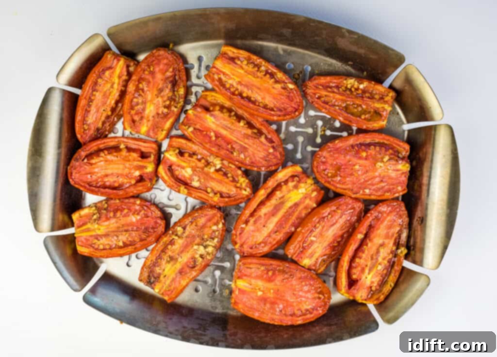 Ember Salsa 5 The finished smoked tomatoes ready for salsa making