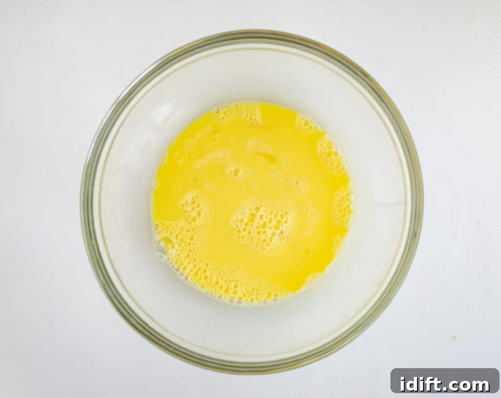 Simple Jalapeno and Applewood Smoked Cheddar Corn Fritters 7 mix the milk and eggs