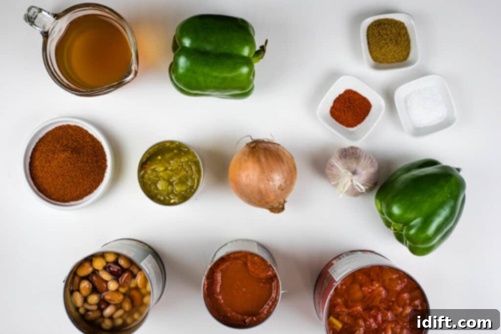 ingredients to make over the top chili