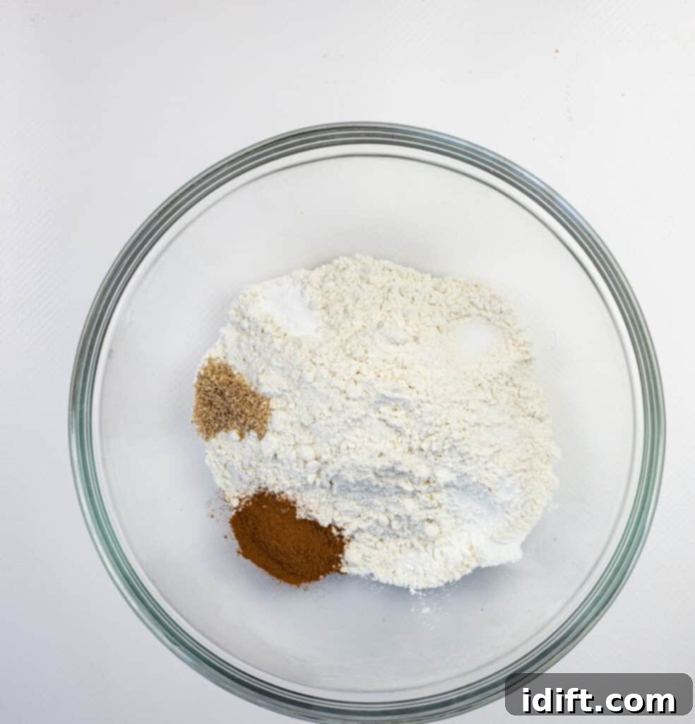 Whisking together the dry ingredients in a separate bowl