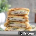 turkey & apple panini on a plate