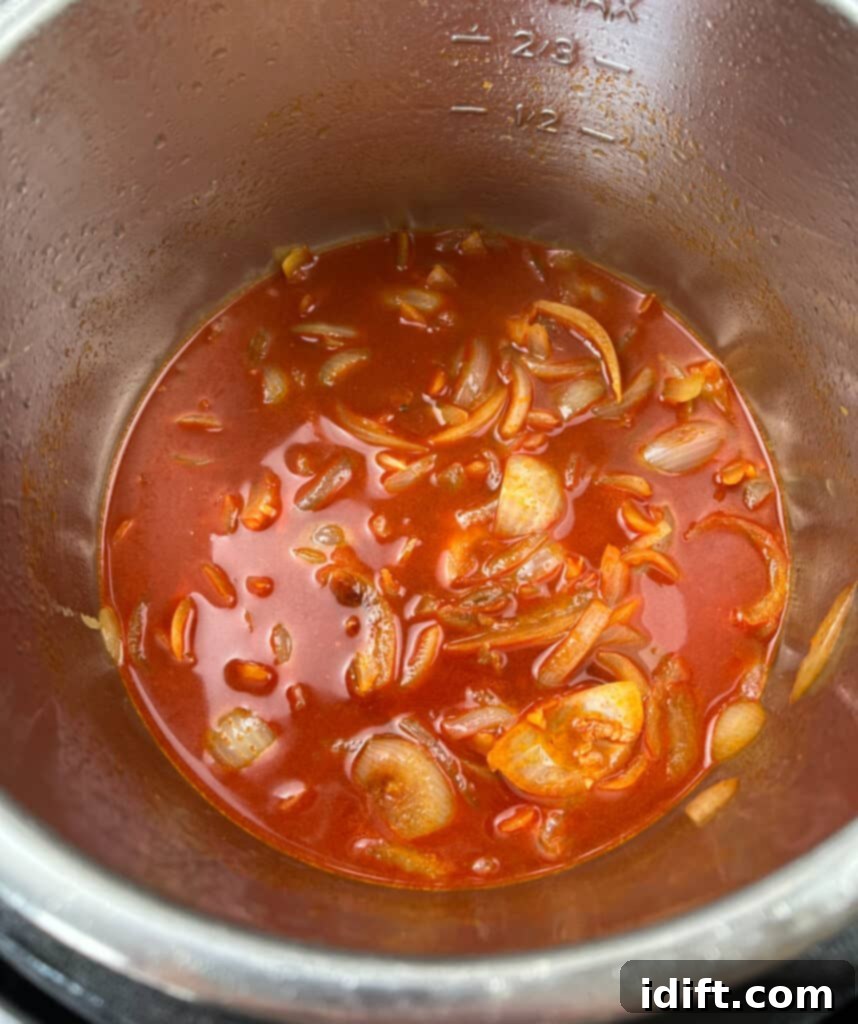 add the broth and paprika