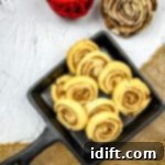 cinnamon roll cookies in a black dish