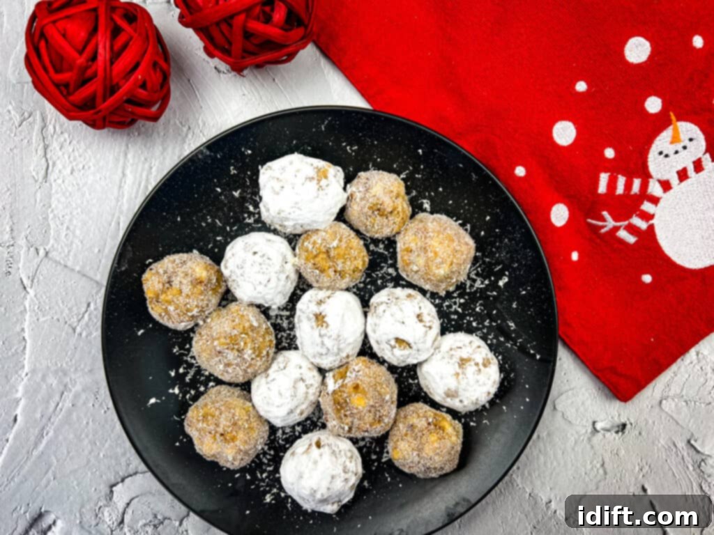 Decadent White Chocolate Bourbon Bites 11 Serve the bourbon rum balls with white chocolate and enjoy!