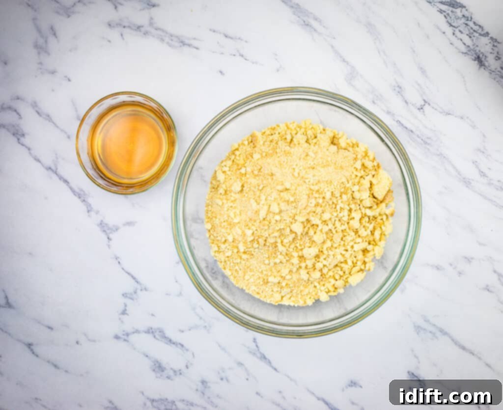 Decadent White Chocolate Bourbon Bites 6 Drizzle the cookie crumbs with bourbon.