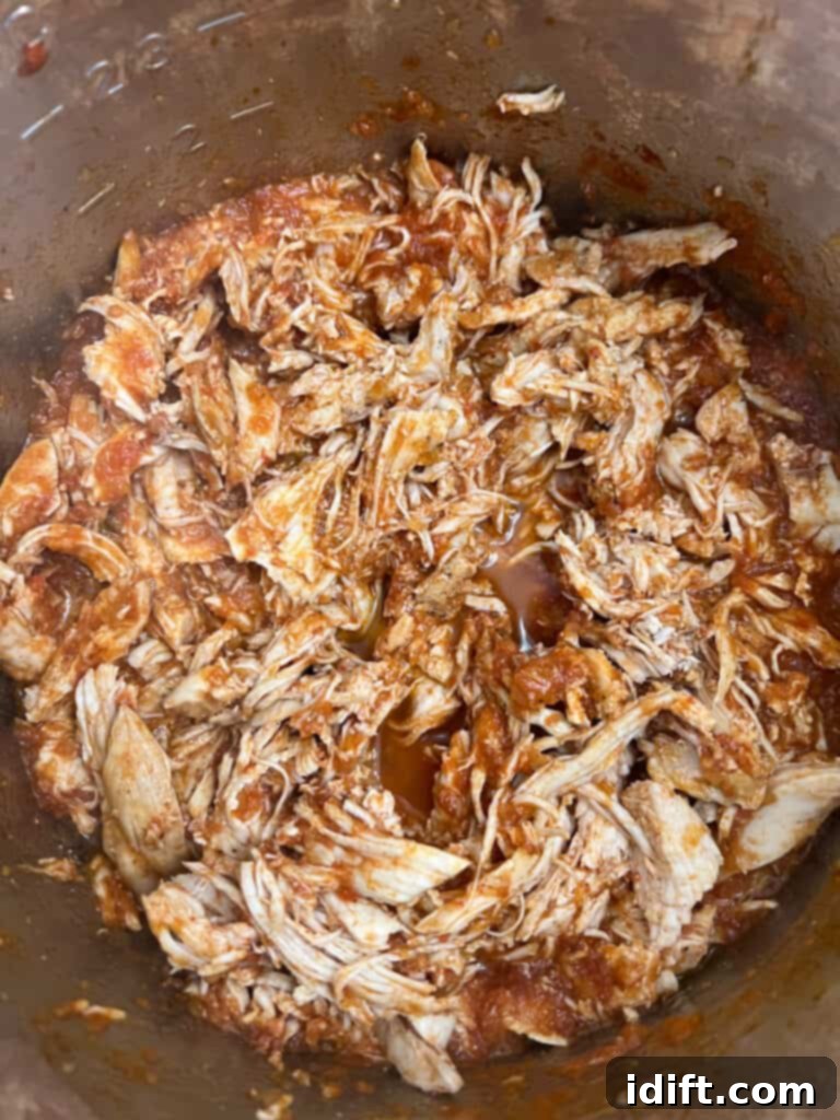 Easy Instant Pot Chicken Tinga 8 shred the chicken and return to the instant pot to heat through