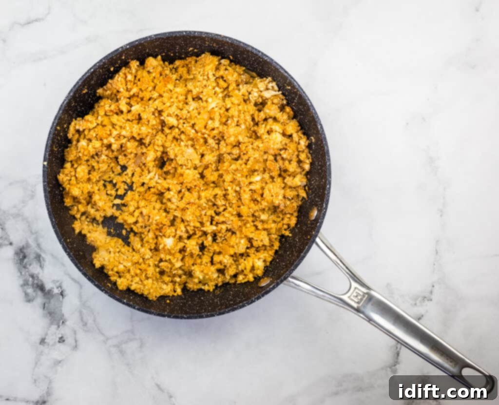 Hearty Vegan Mexican Grain Bowl 6 Simmer and serve the vegan cauliflower mexican rice