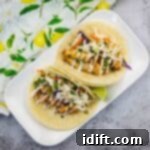 Crispy Baja Fish Tacos 5 Fresh Baja Fish Tacos on a plate