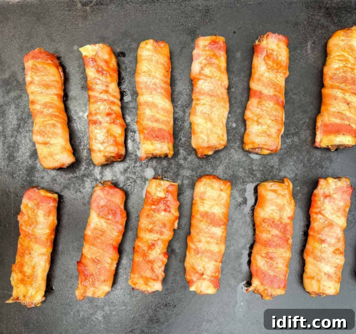 Reverse searing shotgun shells on the Blackstone griddle for extra crispy bacon.