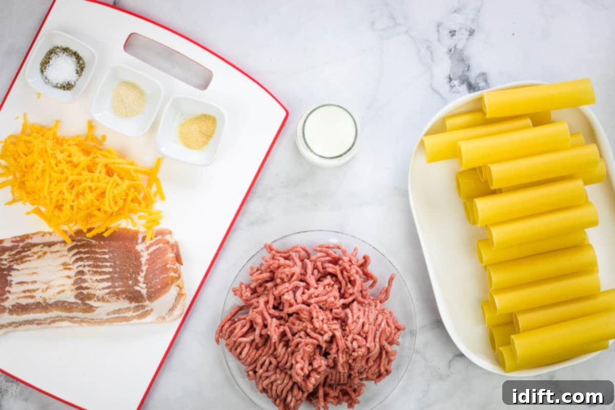 Ingredients laid out for making smoked shotgun shells.