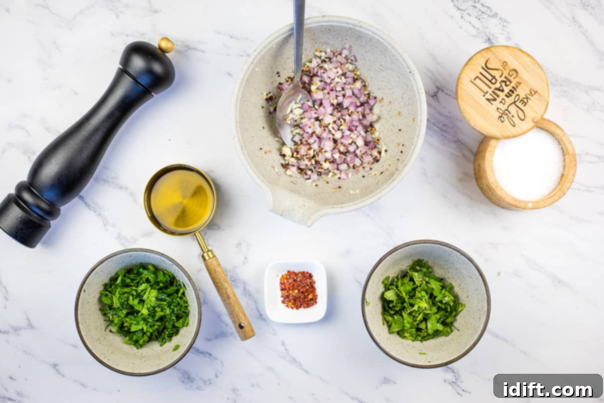 shallot and garlic tempering in the lime juice