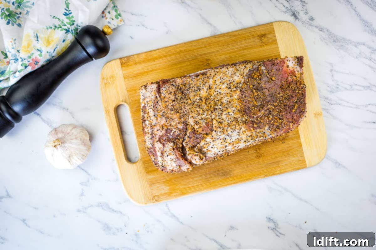 Slow-Smoked Ribeye Perfection 6 ribeye roast rubbed with seasoning