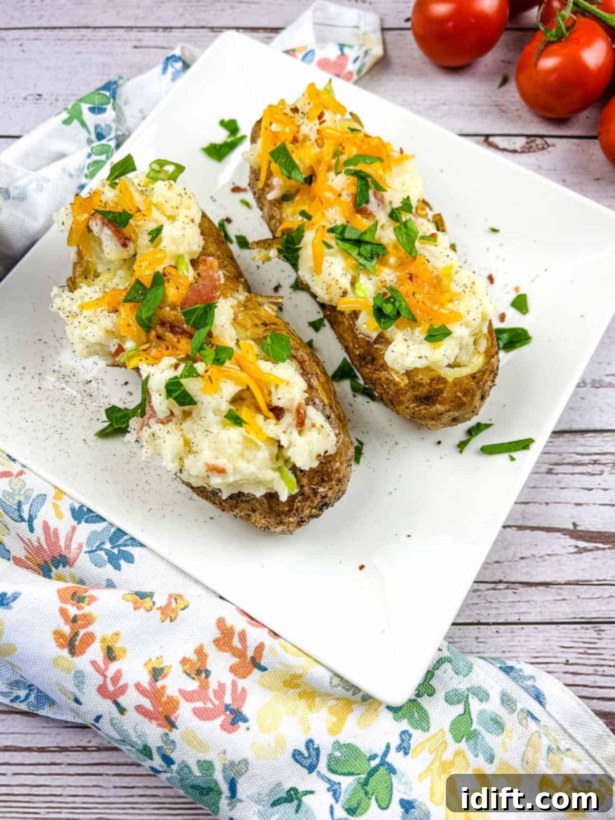 smoked double stuffed baked potatoes