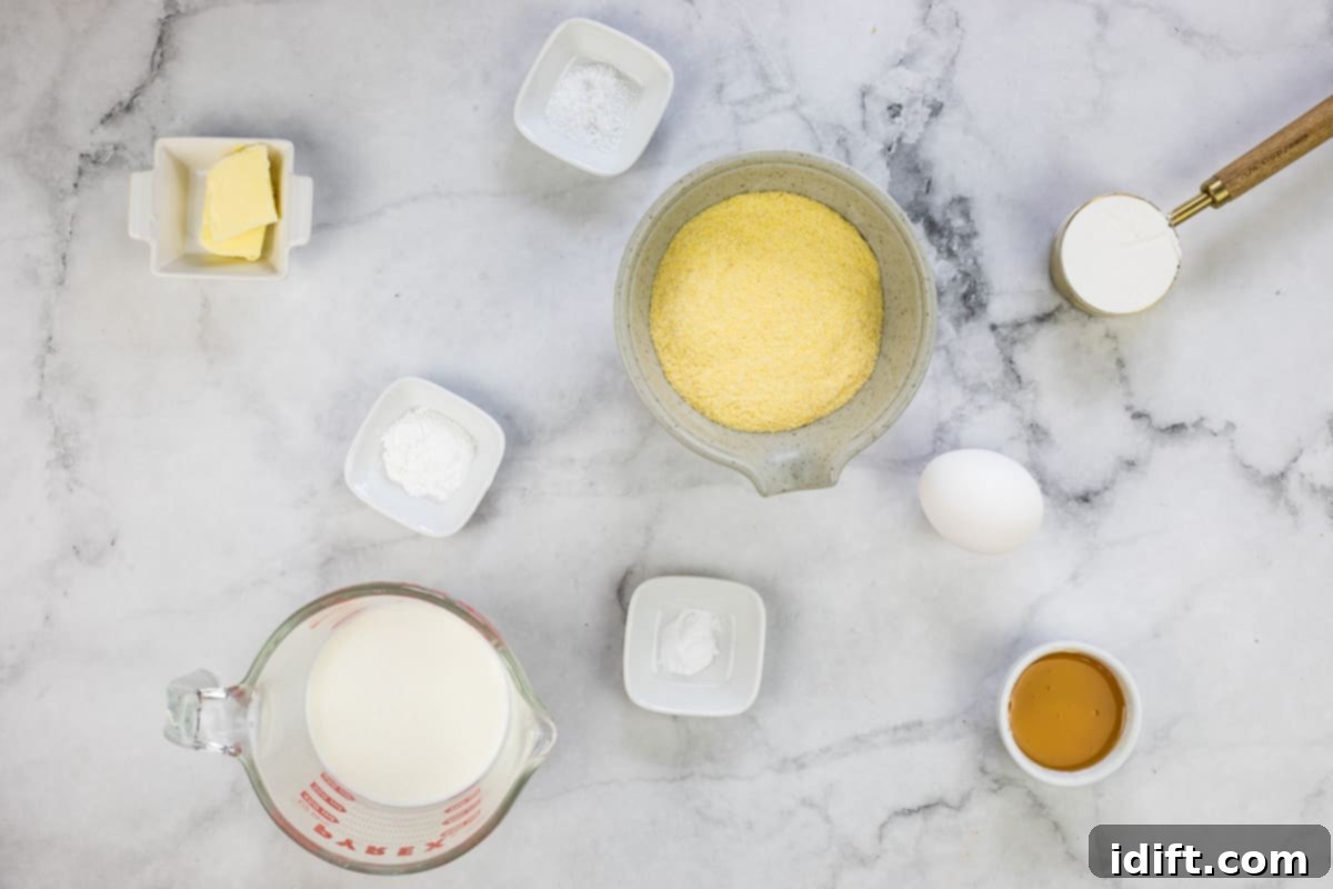 honey butter cornbread madeleines ingredients