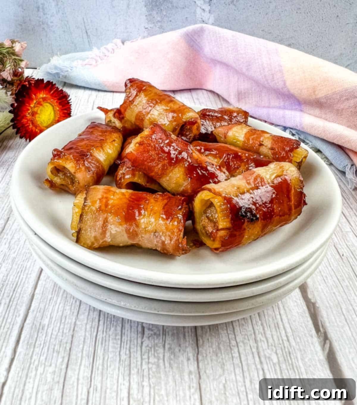 A tantalizing plate of freshly smoked bullets, perfectly golden and ready to be devoured.