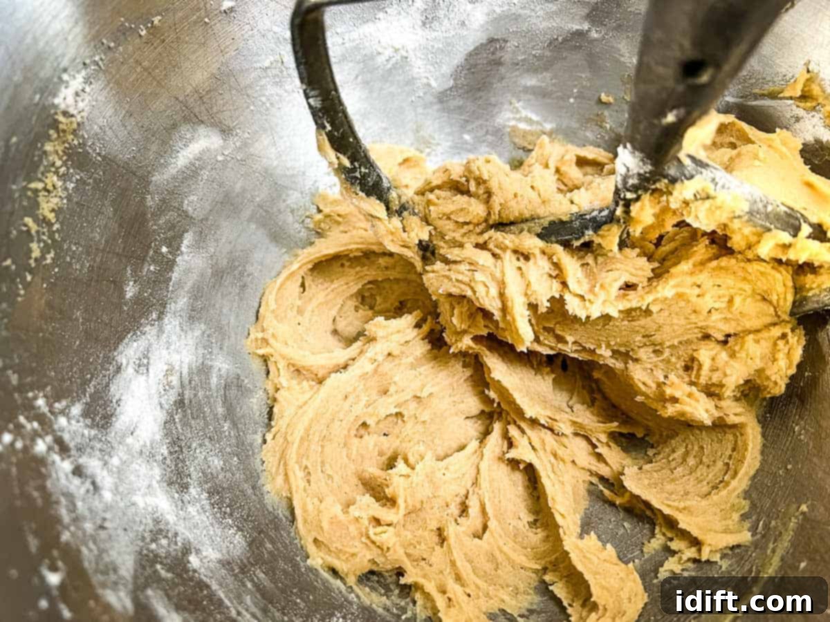 Air fryer oatmeal raisin cookie dough with flour added.