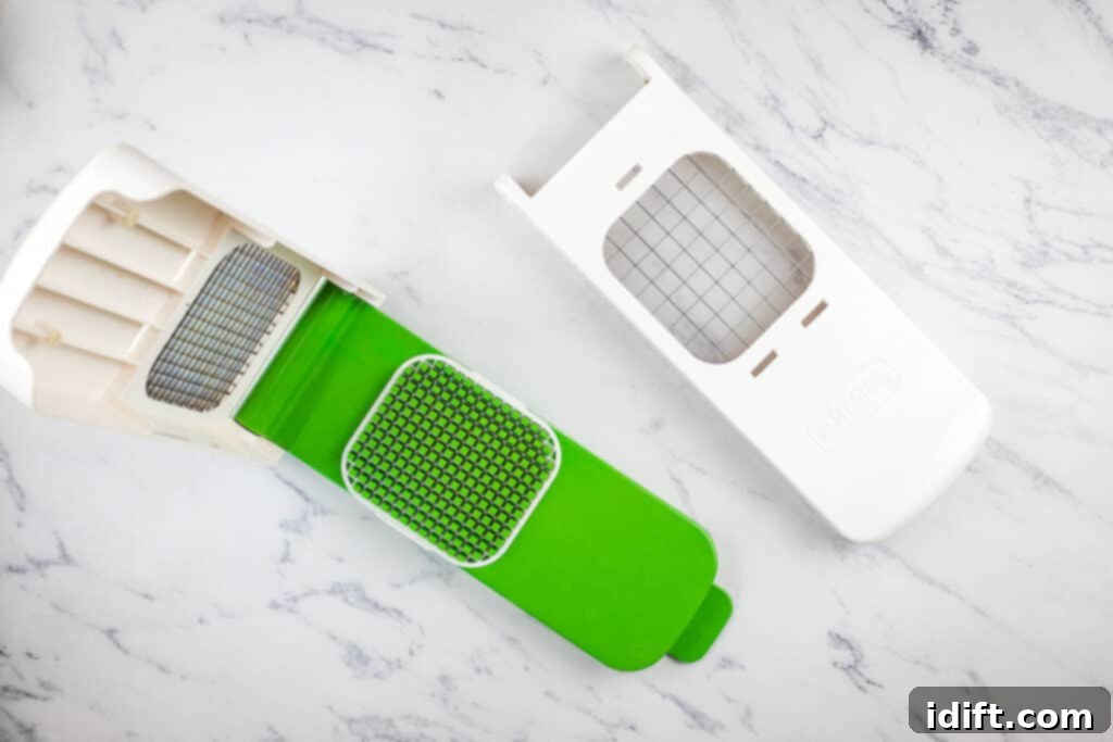 Top down image of an alligator chopper.