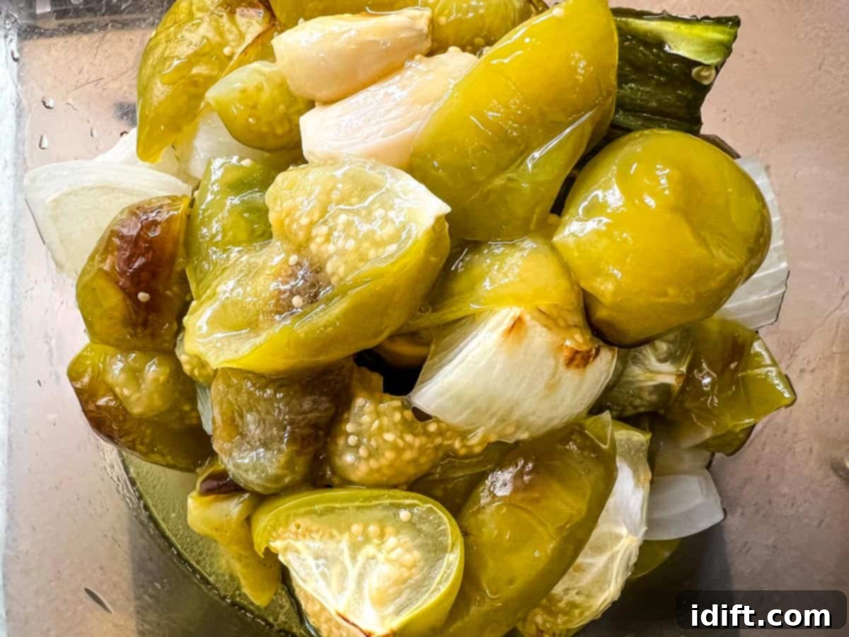 Roasted veggies in the food processor.