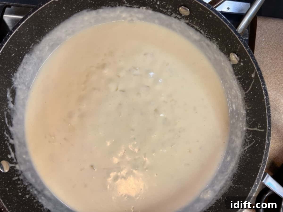 A cooked roux that's the base of the Spinach and Brie Dip.