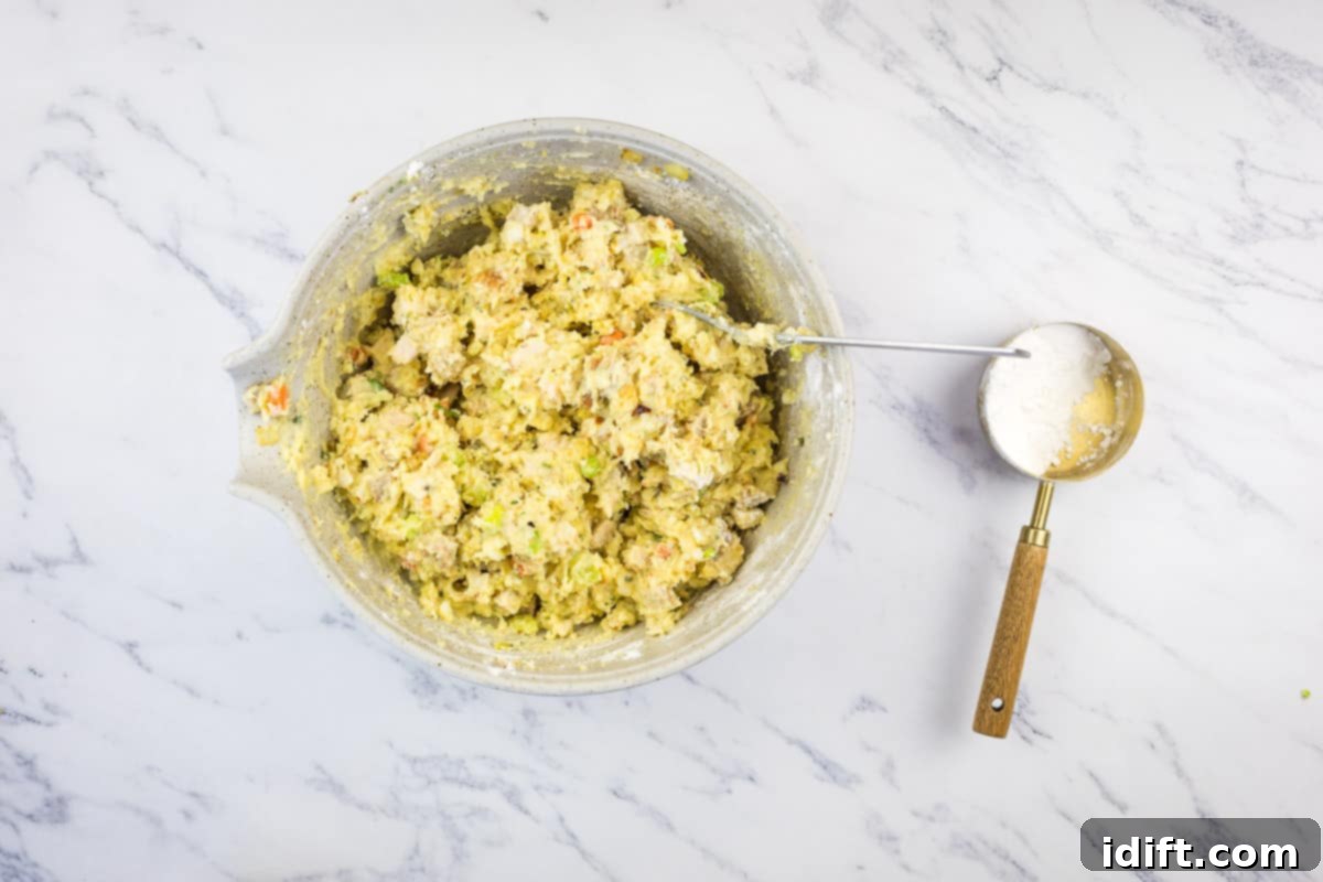 The Heart of Thanksgiving Dinner 8 Add enough flour to stiffen up the dough. It should be tacky.