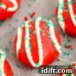 Red Velvet Christmas Truffles on a platter.