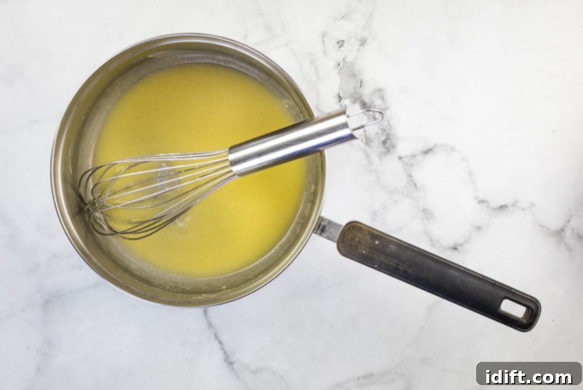 Hearty Guinness Beer Cheese Dip 6 Melted butter and flour in a saucepan.