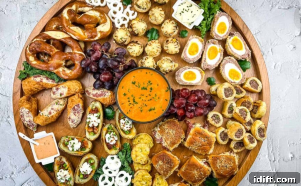 A festive St. Patrick's Day themed snack board, richly adorned with various treats.