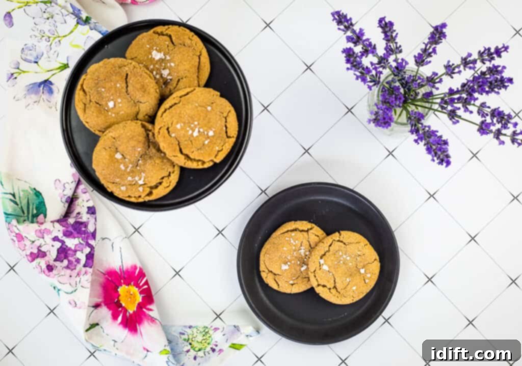 Brown Butter Demystified Your Comprehensive Guide to Golden Goodness 3 salted caramel brown butter snickerdoodle cookies on black plates