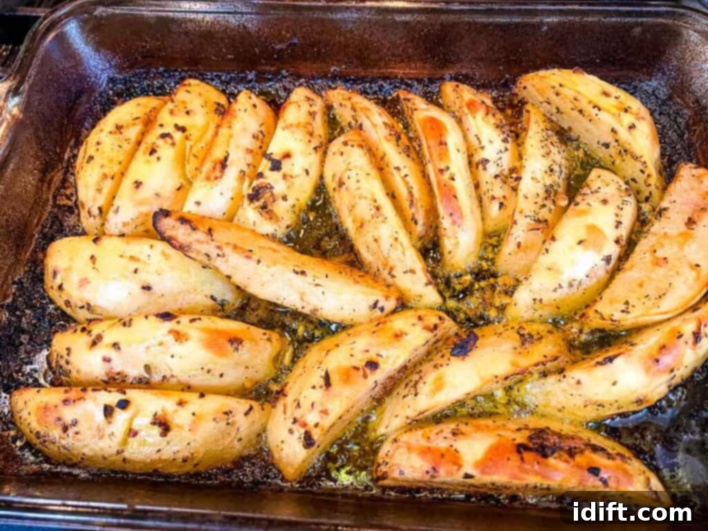 Potatoes just out of the oven.