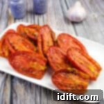 Summer Cookout Feast 14 Smoked tomatoes on a white platter.