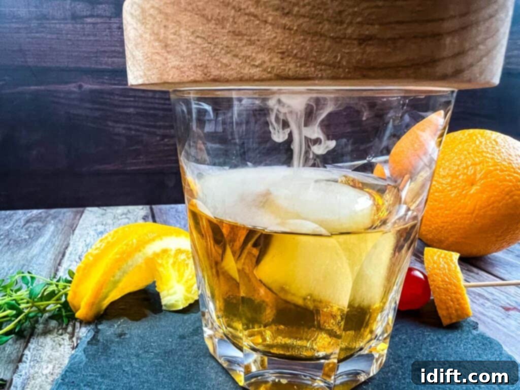 Smoked Old Fashioned Cocktail