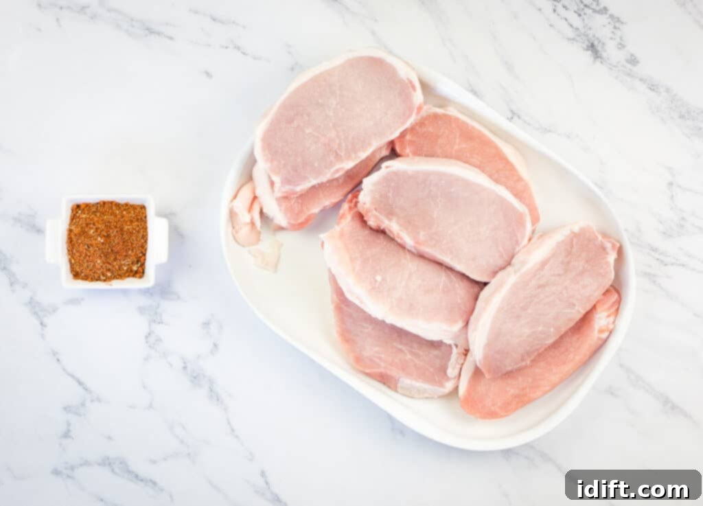 Ingredients to make the chops.