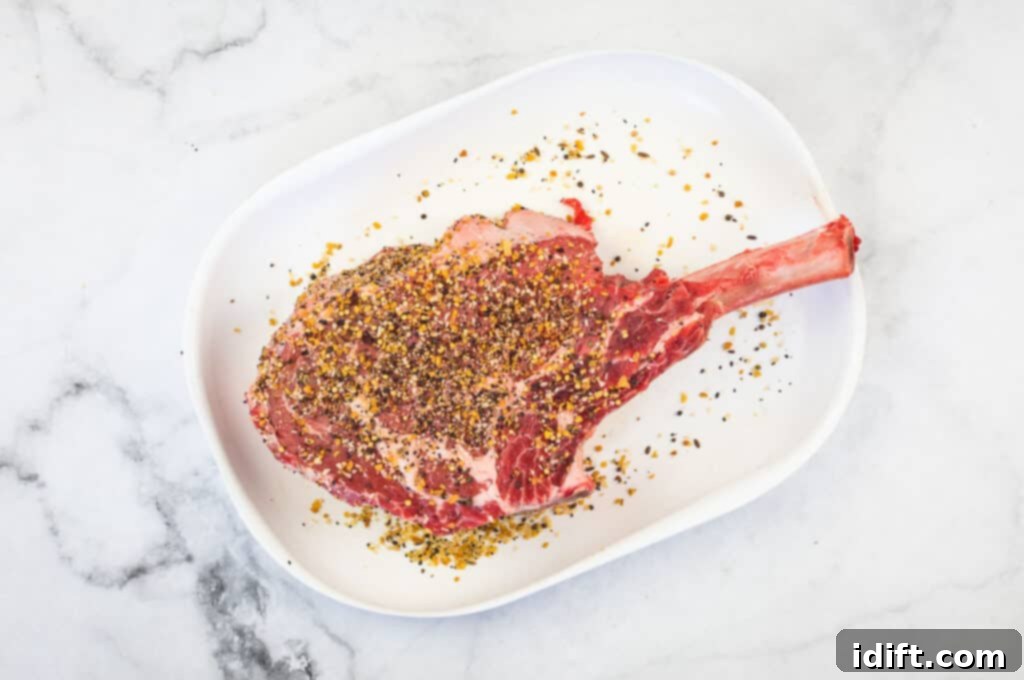 Steak with seasoning on it.