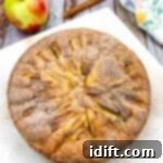 Nanna's Apple Cake on a white plate.