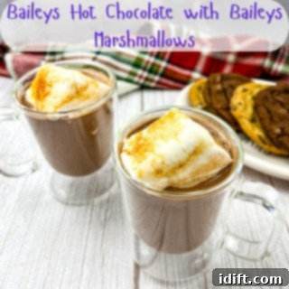 Bailey's hot chocolate with Bailey's marshmallows.